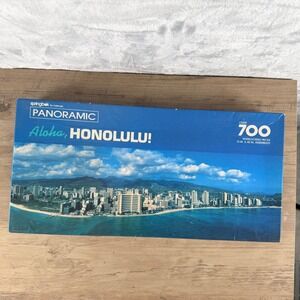 Vtg Springbok Panoramic Aloha Honolulu Jigsaw Puzzle 700 Pieces Hallmark PZL9811
